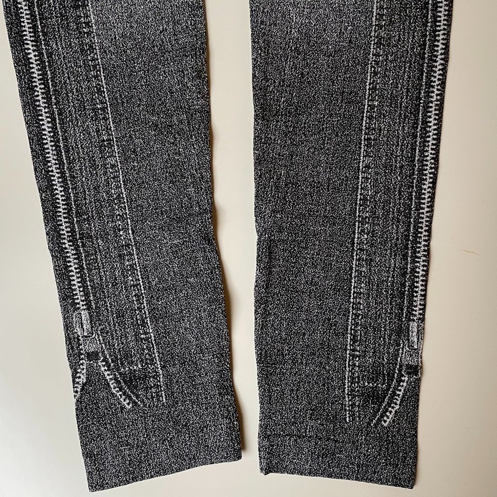 Leggings Gray Wash Jeans Look